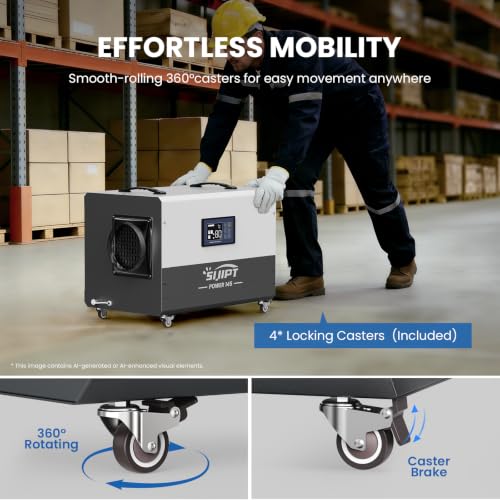 Image of 145 Pints Commercial Crawl Space Dehumidifier for Basement w /Pump & Drain