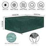 Uping Funda Protectora para Muebles de Jardín | Cubierta Protectora Exterior Impermeable | Rectangular 300 * 200 * 110CM