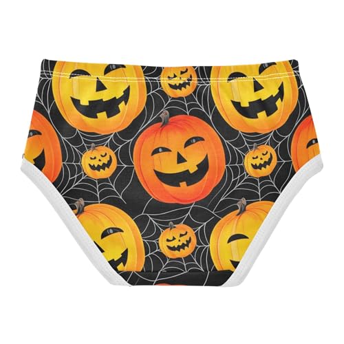 Orange Jack Lantern Pumpkins Spiderweb Girls Underwear Toddler 2t Cotton Panties for Girl Colorful Kids Undies Briefs2