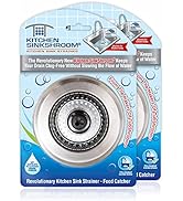Kitchen SinkShroom Revolutionary Clog-Free Stainless Steel Sink Strainer, Chrome-Gray (2 Pack Str...