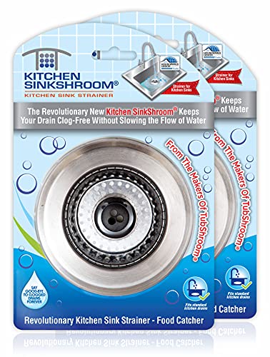 SinkShroom Sink Strainer Basket, Stainless Steel, 2-Pack