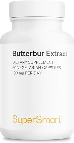 Supersmart - Butterbur Extract 100 mg Per Day - Extract of Petasites Hybridus Standardized to 15% - Allergy Pills Non-GMO & Gluten Free - 60