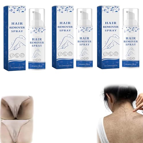Travel-friendly portable hair removal spray, suitable for all skin types, quick-acting, bikini, intimate areas, pubic hair, full body, legs,arms hair remover. (3)