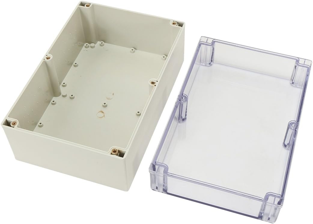 9.4"x6.3"x4.7"(240mmx160mmx120mm) ABS Transmission Junction Box Electric Project Enclosure Clear