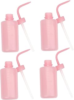 FIXOSHEE 4 Botellas De Agua con Boquilla para Riego De Plantas Suculentas Pequeñas para Apretar para Jardín De Plástico Color Rosa