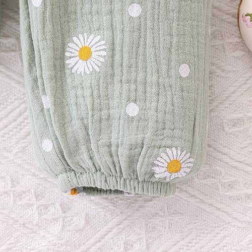 Girls Cotton Soft Sets Cute Ruffle Long Sleeve Knitted Sweatshirts Fall Floral Joggers Drawstring Elastic Waist Sweatpants2