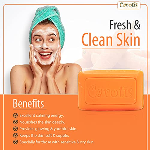 Carotis Beauty Soap 80gr - Formulated to Clean and Refresh Skin, with Carrot Oil, Glycerin, Beta Carotene, Vitamin A and Olive Oil - Image 4