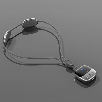 Neck Massager with Heat Portable Neck Shoulder Massager Deep Tissue Pendant Double Pulse Tech Massager for Shoulders Neck and Arms