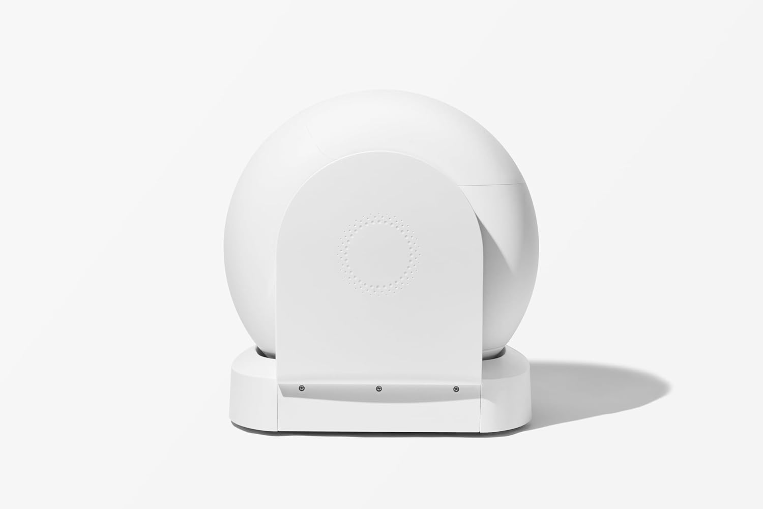 ຫລັງ view of the Tonepie Smart Cat Litter Box, showing the back panel and power input area.