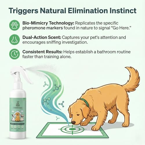 Image of Potty Training Spray for Puppies & Dogs | Attractant to Train Your Pet Where to Pee & Poop | Indoor & Outdoor Use | Pet-Safe | 200 ml