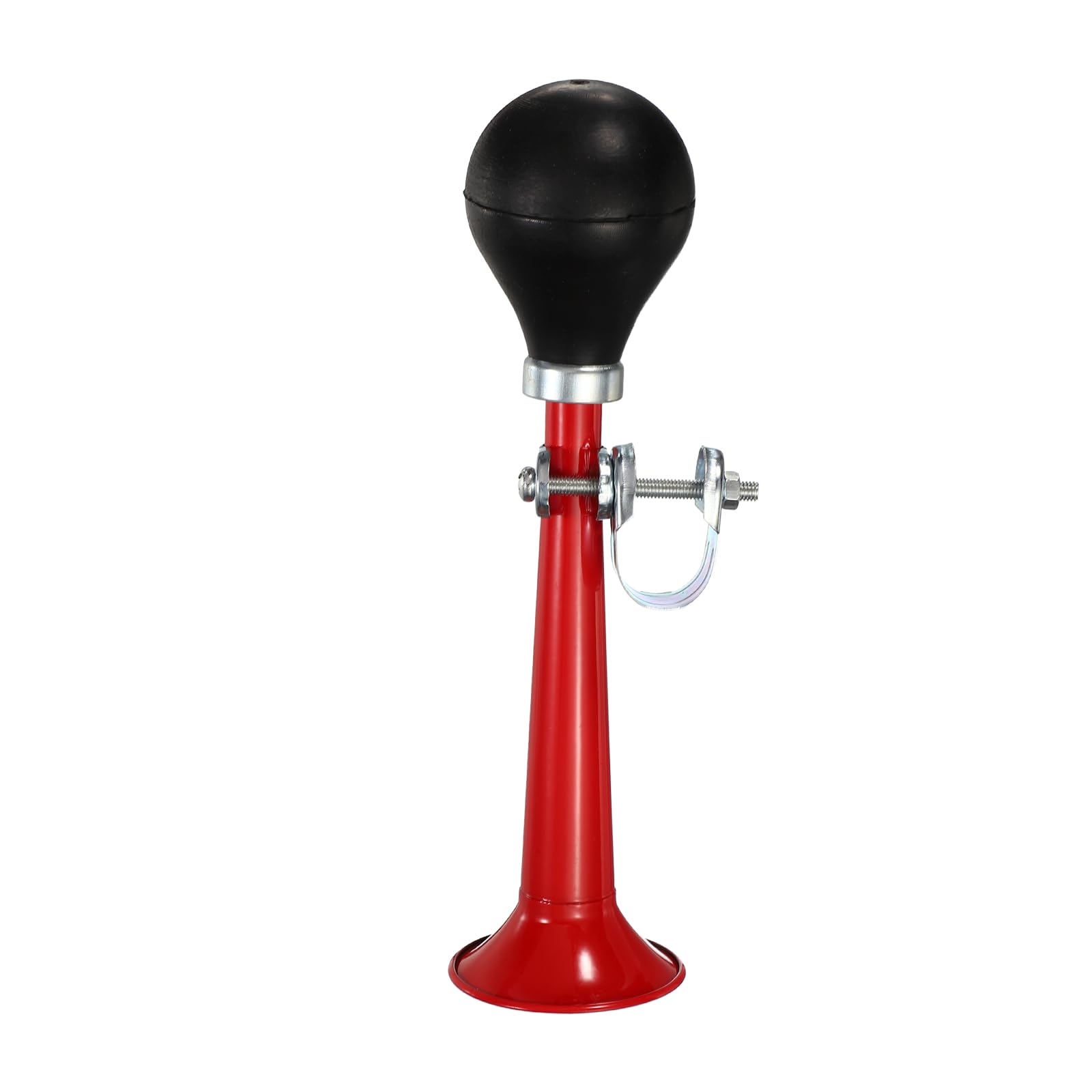 YELARXI Bike Horn, Air Horns for Safety with Air Squeeze Metal Handlebar Bugle Bicycle Loud Bell 8 Inch & Red - Fit for (Road/Mountain/Bikes/Scooters)