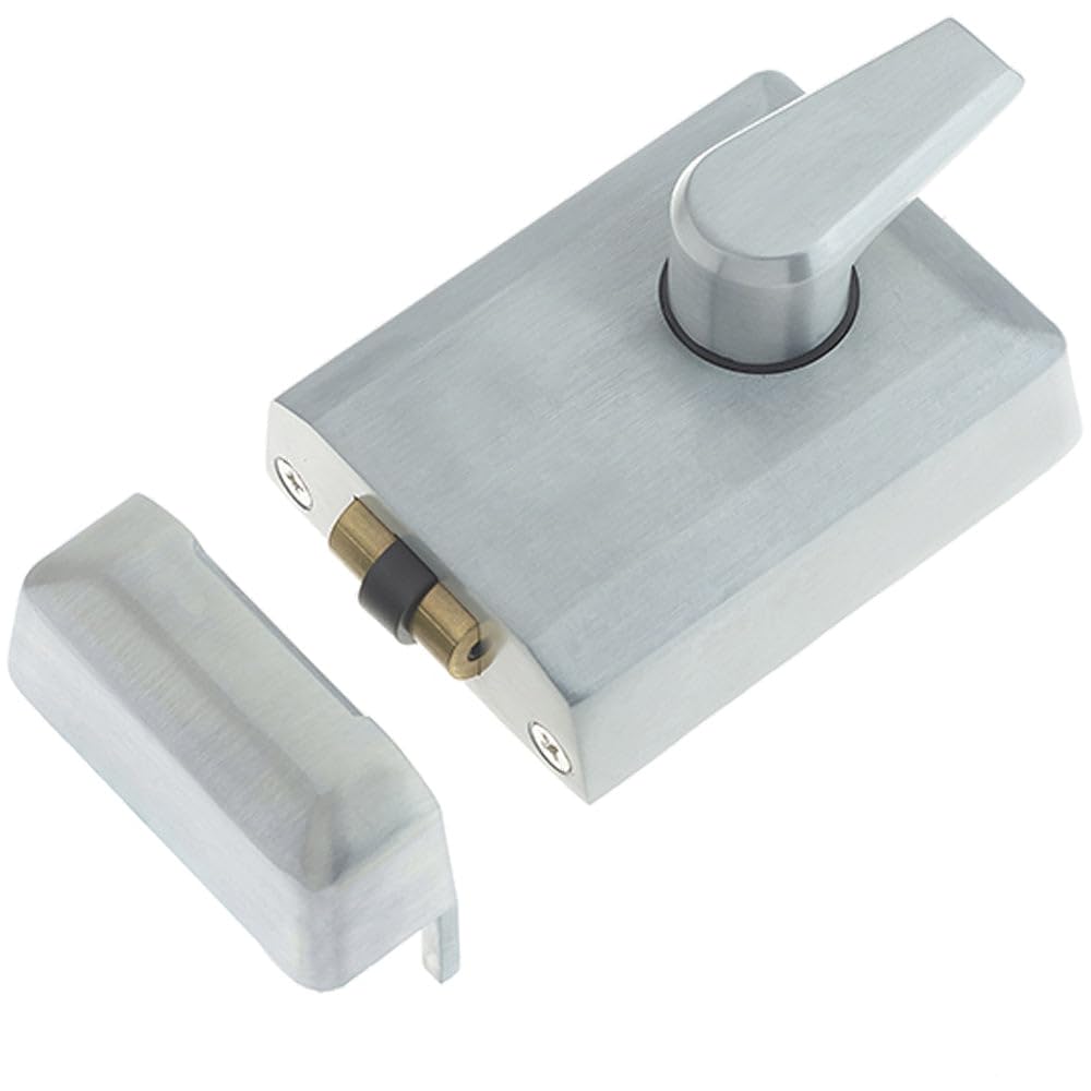 90mm Satin Chrome Roller Bolt Night Latches for Enhanced Security - Bolt Latch