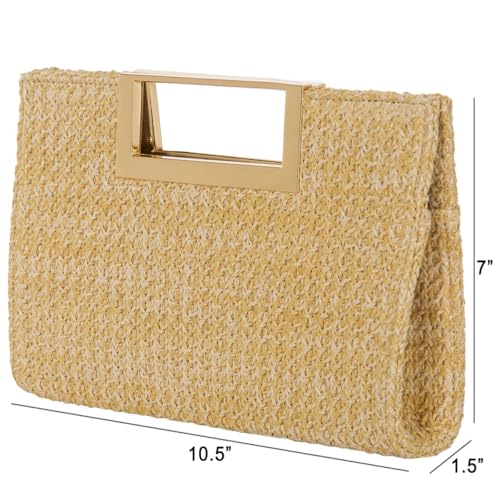 Image of Top Handle Straw Clutch