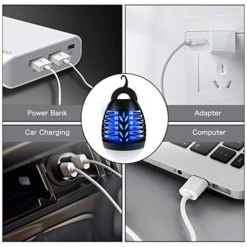 ROVLAK Lampe Anti Moustique Camping, 2 en 1 Lampe Anti Moustique Extérieur avec Batterie USB Rechargeable, Portable IPX6 Étanche Camping Accessoires avec 3 Luminosité Modes - Image 6