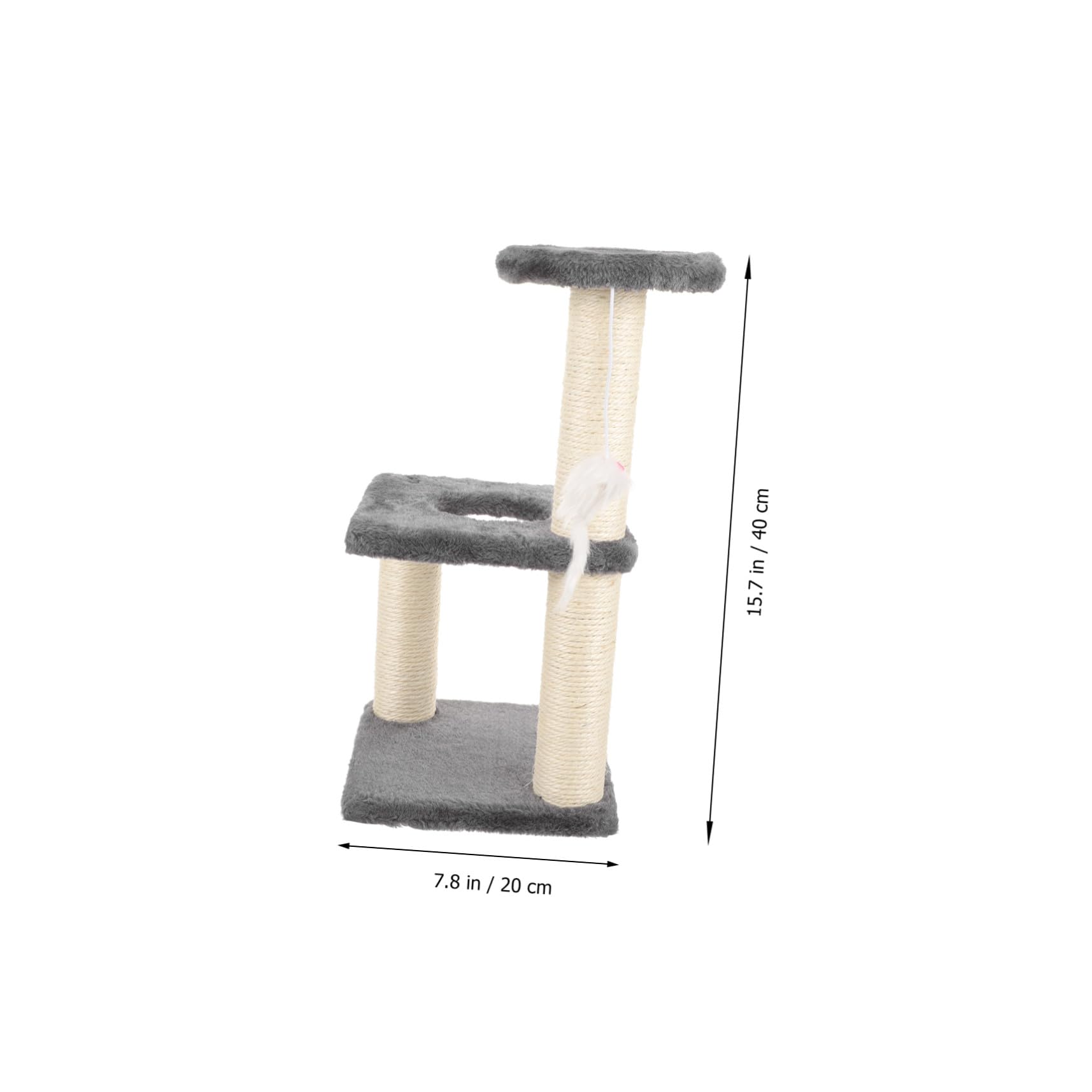 Torre Tiragraffi per Gatti Resistente all Usura Integrati Piattaforma Multifunzione per Giochi e Riposo Accessorio per Gatti Indoor con Pallina Sospesa per Proteggere Mobili e
