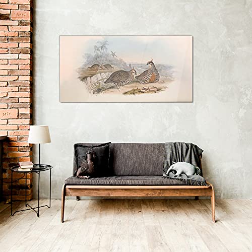 Photo sur verre acrylique style oiseaux pour sublimer la décoration du salon