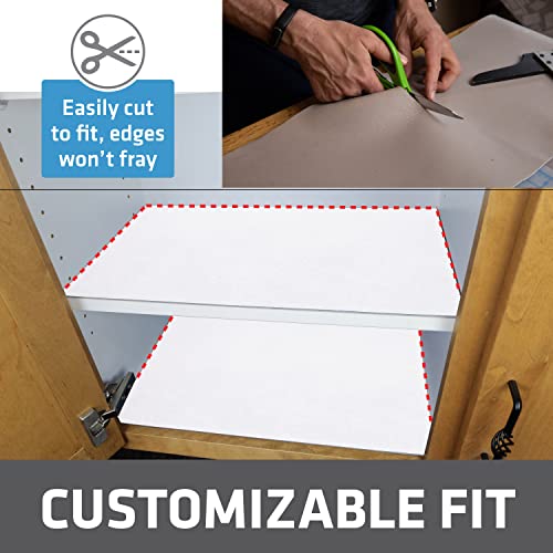 Drymate Premium Luxury Shelf & Drawer Liner, Thick Cushioned Fabric, Non-Adhesive, Absorbent, Waterproof, Slip-Resistant, Liners For Kitchen Cabinets, Cupboards (Usa Made)(12”X59”)(2-Pack)(White) #TOP3