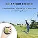 QHALEN Golf Score Counter 18 Holes Golf Score Stroke Shot Counter Keeper Round Scoring Tag with Clip Keychain (Gold)