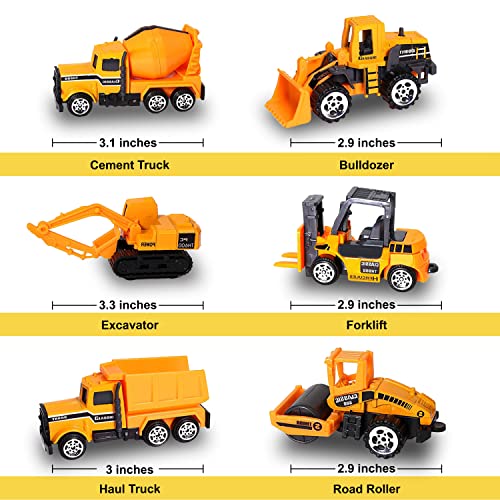 Bambibo Construction Truck Toys For Boys - 7 In 1, Construction Vehicle Toys | Mini, Construction Toys For 3+ Year Old Boys Girls | 14 Inch Car Carrier Truck Toy With Die-Cast Construction Toys #TOP5