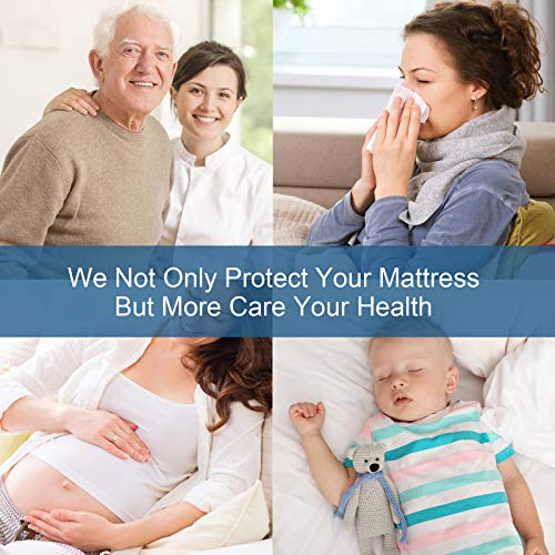 Full Size Mattress Protector Pad Waterproof Quilted, Breathable & Cooling Full Mattresses Pad Cover Fitted for Double Bed with Deep Pocket Up to 14", (White) - Image 5