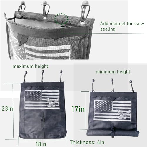 Image of UTV ATV Trash Bag Compatible WithPolaris RZR, Can-Am, CFMOTO, Teryx, Mule, Arctic Cat, Pioneer, Golf Cart,Universal Trash Sack Storage Bag-High-capacity