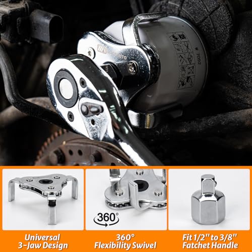 image for MateAuto Oil Filter Wrench Set, 8 Piece Adjustable Oil Filter Wrenches