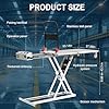 48V 10A Electric Hydraulic Lift Trolley Truck - 551 LBS Capacity Folding Material Elevator, Hydraulic Platform Truck for Loading/Transporting Goods onto Trucks & Warehouses