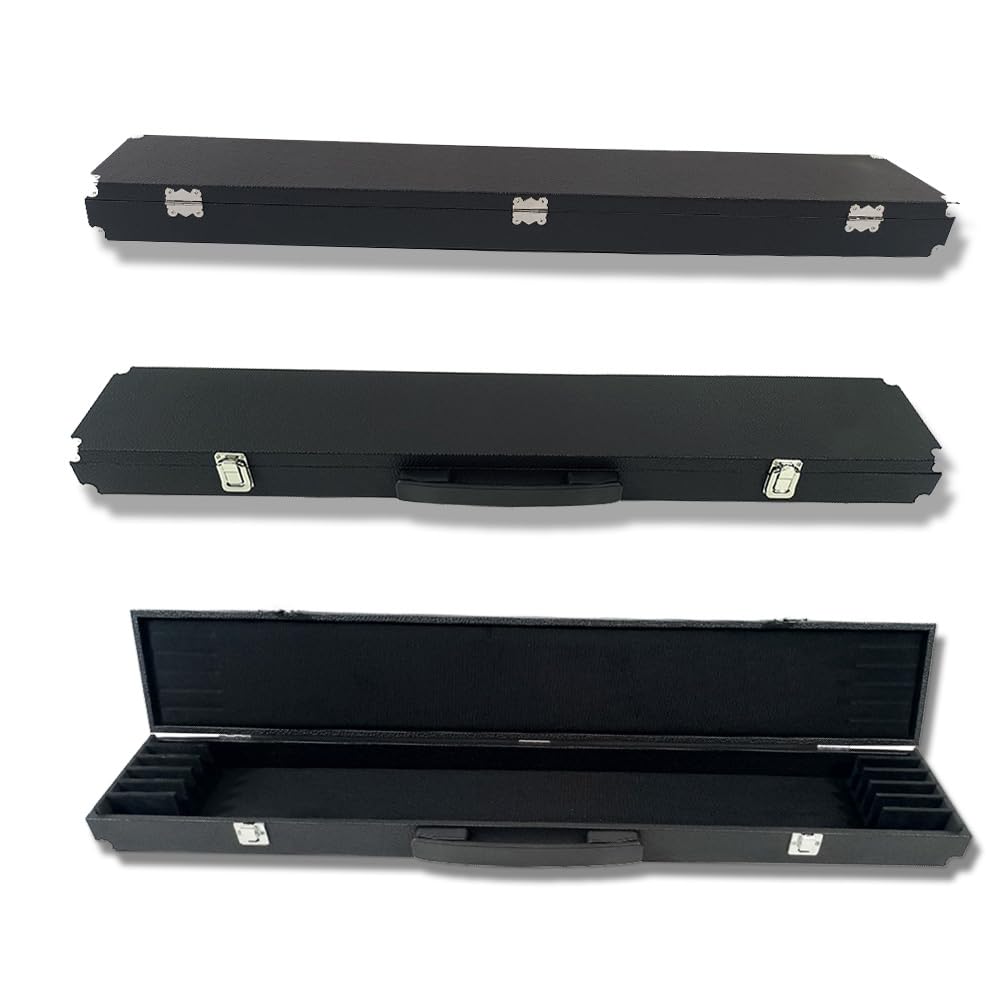 Yinfente Violin Cello Bow Case Hard Case Bow Bag Hold 6 pcs bows Wood Body Two Lock Carry Bows