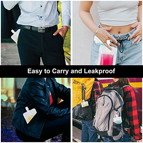 Bedeone 20Pcs Concealable And Reusable Drinking Bags, Plastic Flasks For Cruise, Bpa-Free & Leakproof - 8Oz #TOP5