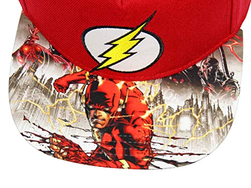 DC Comics Flash Hat Kids Embroidered Logo Photoreal Youth Snapback Cap2