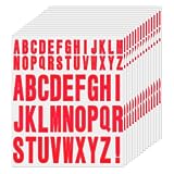 FINDAT 30 hojas de calcomanías de vinilo con letras mayúsculas del alfabeto autoadhesivas, calcomanías rojas para tablones de anuncios, carteles, aulas, buzones, manualidades, decoración, 1560