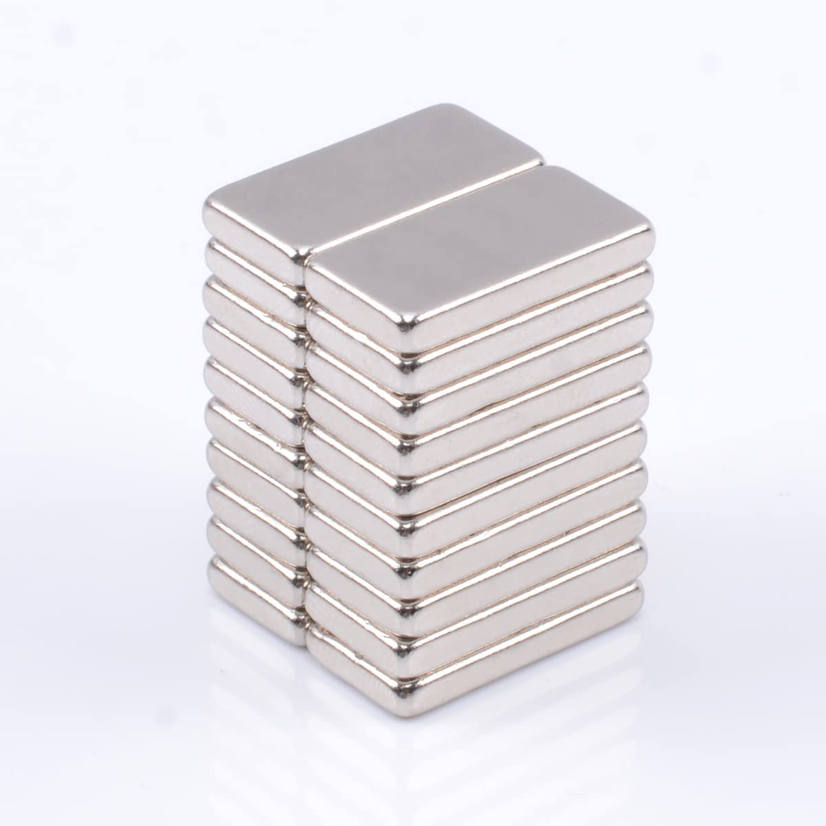 20個 超强力磁石棒 マグネットシ 20x10x3mm 直方体 ネオジム磁石バー 適用冷蔵庫、キッチン、家庭、オフィス、工芸、DIY ネオジウム磁石