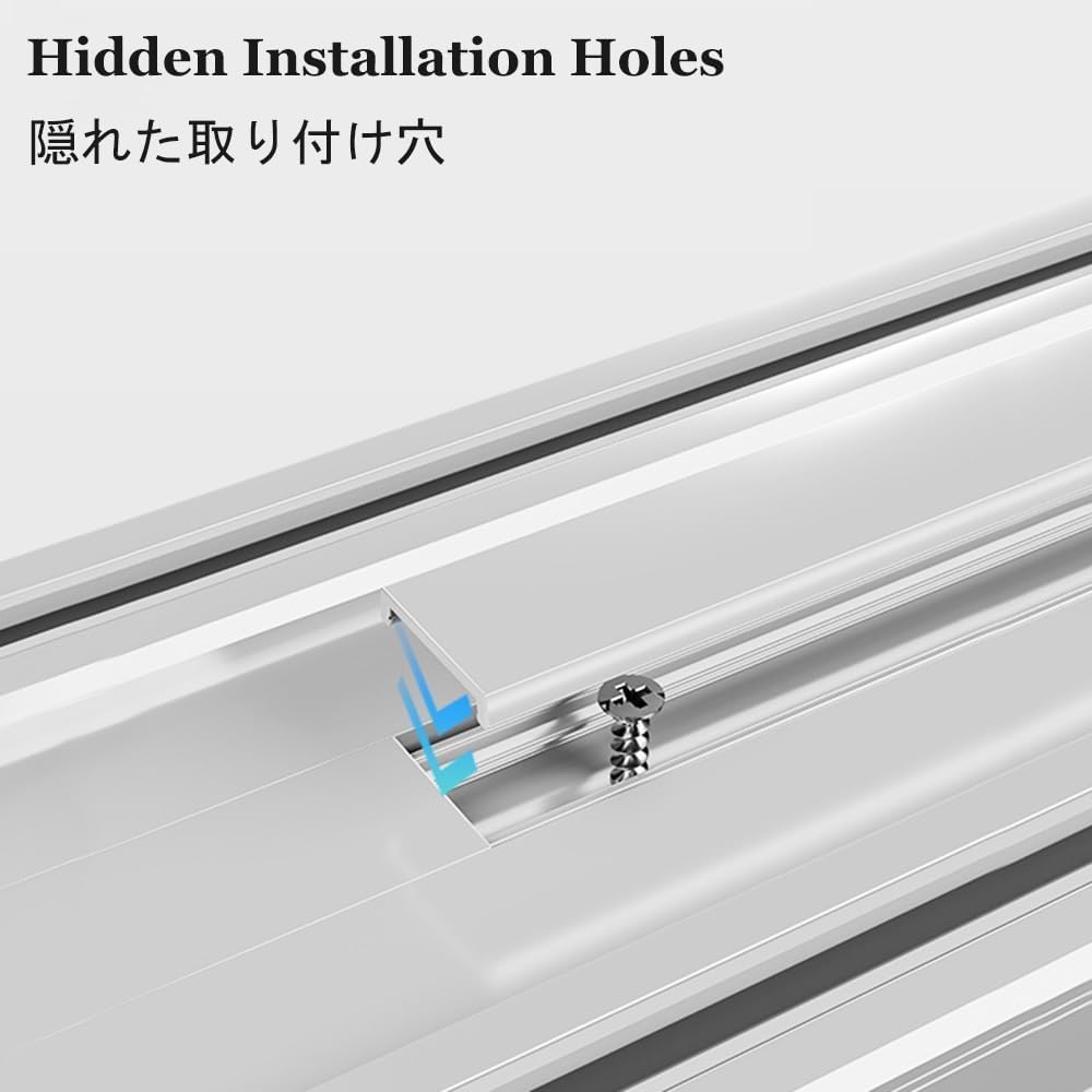 Heavy-Duty Sliding Curtain Tracks - Double Ceiling Mount Curtain Rail System for Room & Wall Dividers, RV & Home Use - 18FT (550CM) - White
