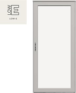 LARSON Platinum Interchangeable Full Glass Low-E Graphite 36-in. Right Hinge Storm Door
