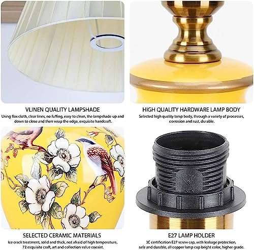 Lampe de table en céramique jaune style pot de gingembre - 7