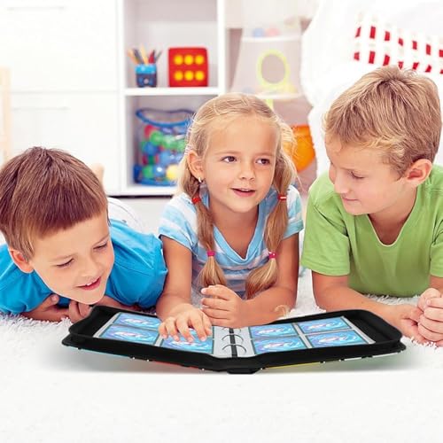 ALMEKAQUZ Trading Card Binder 4-Pockets 400 Pockets Card Holder with 50 Removable Sleeves, Game Cards Trading Card Collector with Zipper, Trading Card Album for TCG Baseball Football Cards (Black)