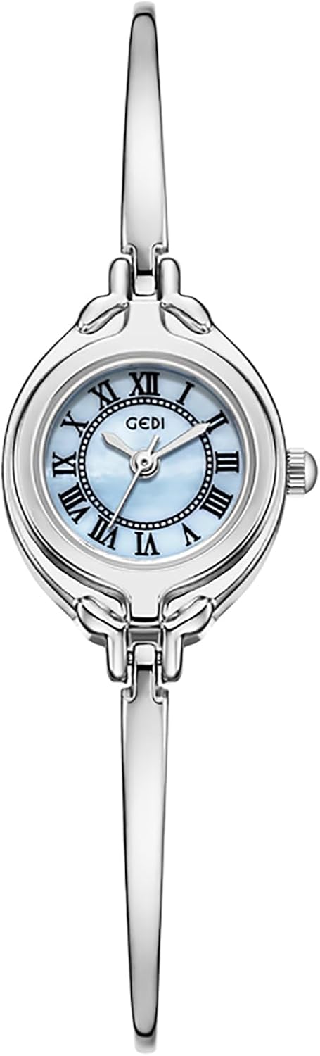 Gosasa Classic Vintage Bangle-Style Women's Watch with Small Dial and Thin Strap Elegant Dress Gold Watch Analog Fashion Waterproof Quartz Ladies Wristwatch