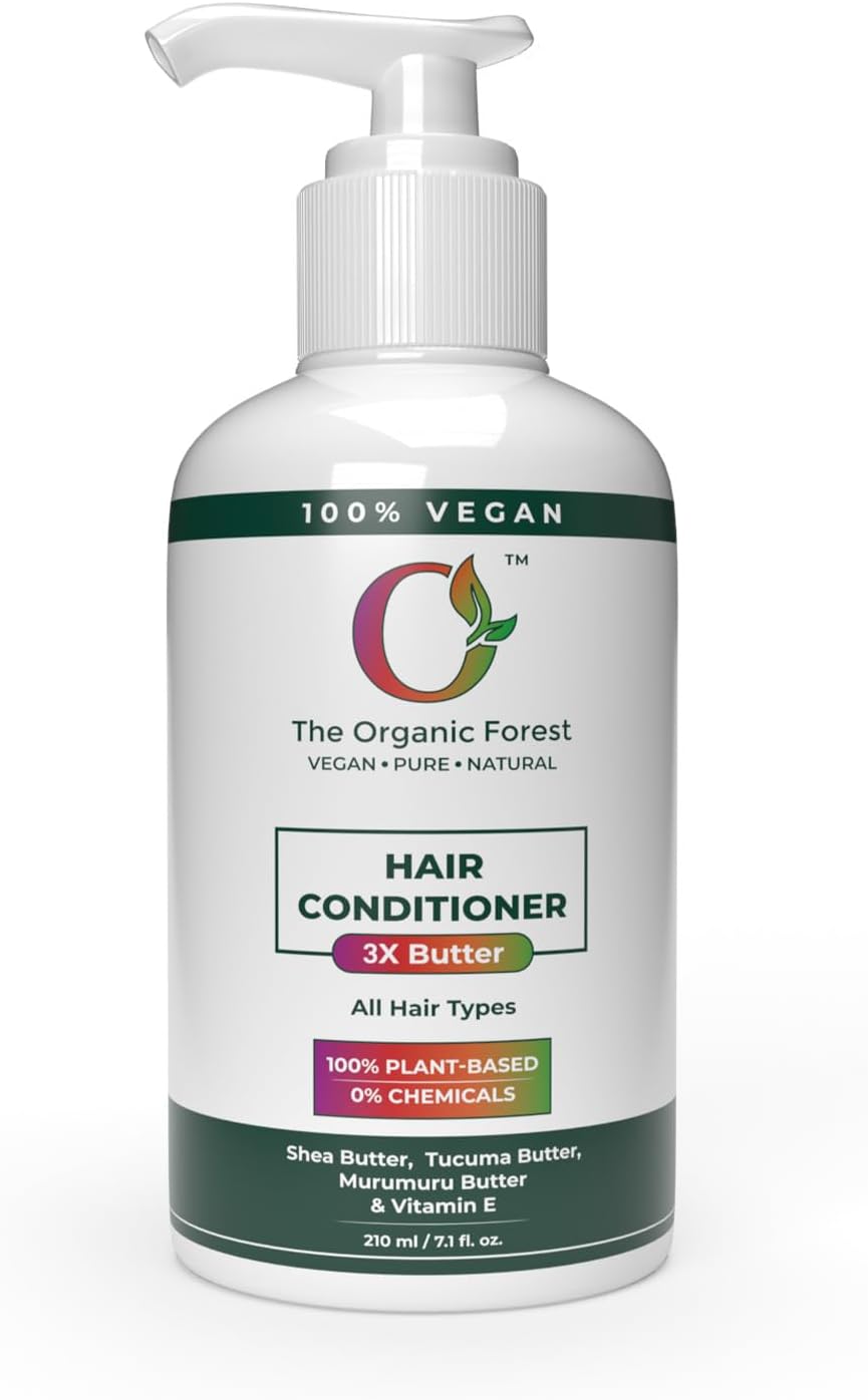 100% Plant Based Hair Conditioner for Dry Frizzy Hair | Infused with Shea Butter & Coconut Oil for Hair Moisturizing & Strengthening | Scalp Moisturizer for Dry Scalp - Sulfate-Free Deep Conditioner