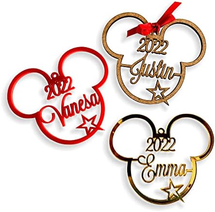 Mickey Mouse Head Personalized Name Bauble Disney Party Favor Decor Unique Birthday Gift for Kids