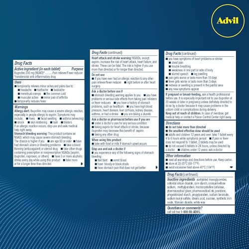 Advil Tablets Ibuprofen 200mg Pain Relief 24 Tablets - image 9