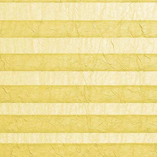 casa pura® Plissee Rollo | mit eleganter Crushed Optik | Klemmfix ohne Bohren | lichtdurchlässig & blickdicht | gelb | 8 Größen (55x200cm) - 4