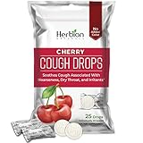 Herbion Naturals Cough Drops with Natural Cherry Flavor, Dietary Supplement, Soothes Cough, for Adults and Children Over 6 Years, 25 Drops.
