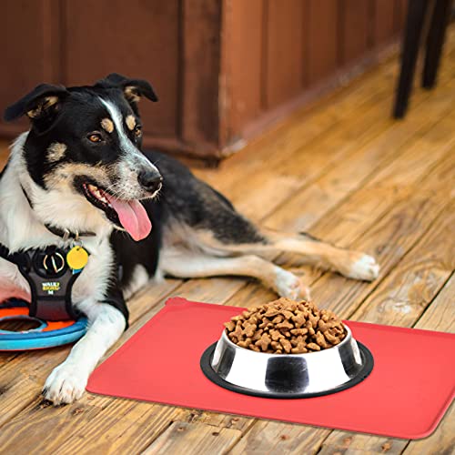LUXACO Silicone Pet Pad, Cat Dog Bowl, Anti-Slip Waterproof Pad, Edge Raised, Floor Waterproof, Multiple Colors and… - Image 7