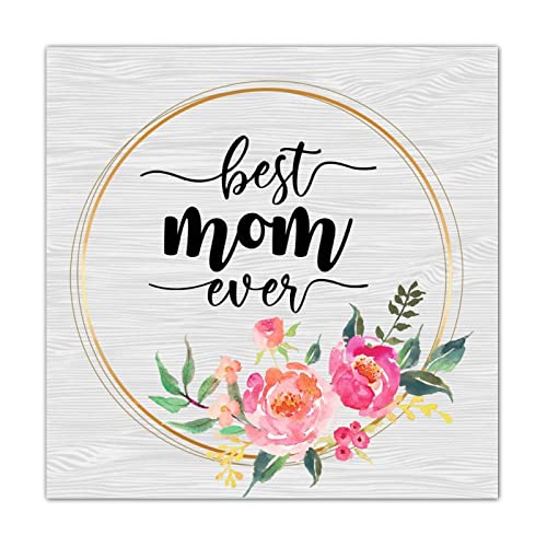 Panneau mural en bois Best Mom Ever pour témoigner votre affection au quotidien chez elle