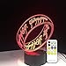 Il Signore Degli Anelli Lampada 3D 7 Colori Regalo Per Bambini Touch Night Light Per Bambini Vacanza 3D Illusion Desk Lamp Film Memory Present