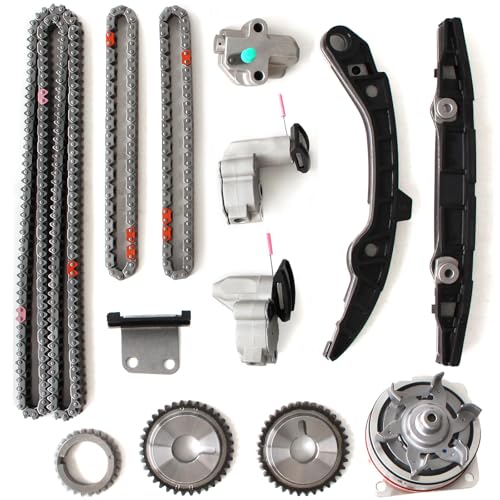 AUCERAMIC 9-0730SWP Engine Timing Chain Kit with Water Pump Fit for 2007-2014 Nissan Altima, 2009-2014 Murano, 2013-2014 Pathfinder, 2011-2014 Quest, 2013 2014 Infiniti QX60 JX35 3.5L AW9426