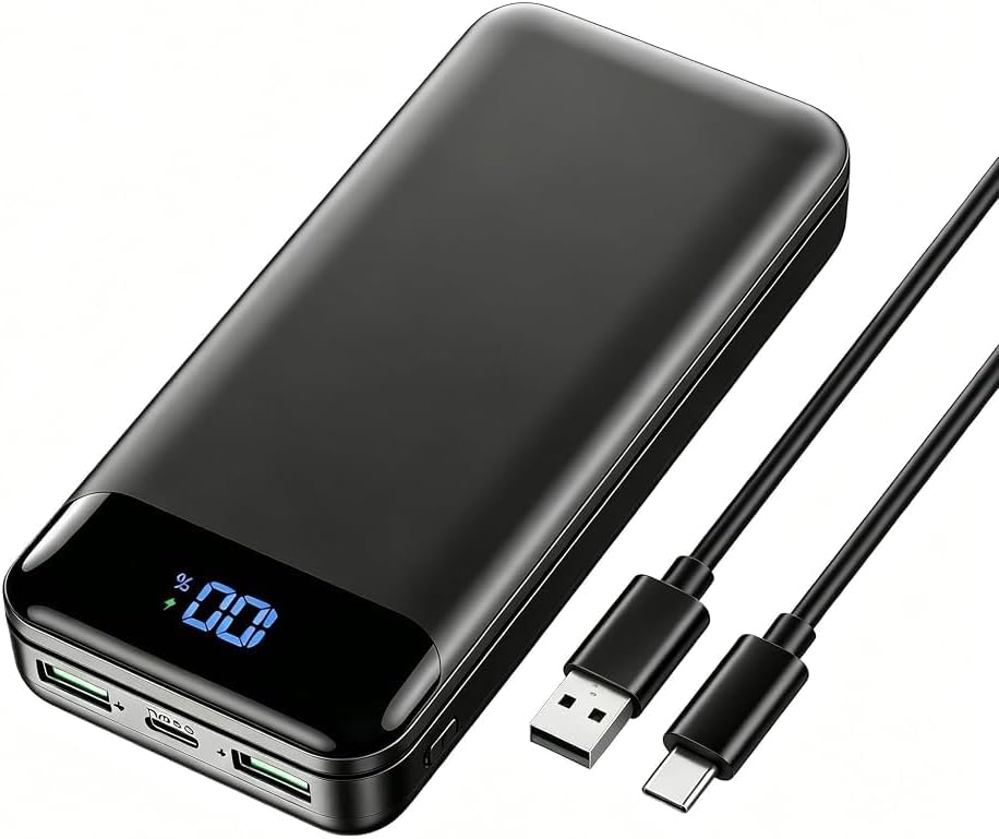 GesponsertGesponsert Diese Anzeige wird Ihnen aufgrund der Relevanz des Produkts für Ihre Suchanfrage angezeigt.Weitere Informationen zu dieser Anzeige Enerwow Power Bank 27000 mAh, 22.5W Powerbank, USB C Externer Akkupack mit LCD Display, Tragbares Ladegerät für iPhone 17/16/15/14/13/12, iPad, Samsung & Mehr(P300/Schwarz)