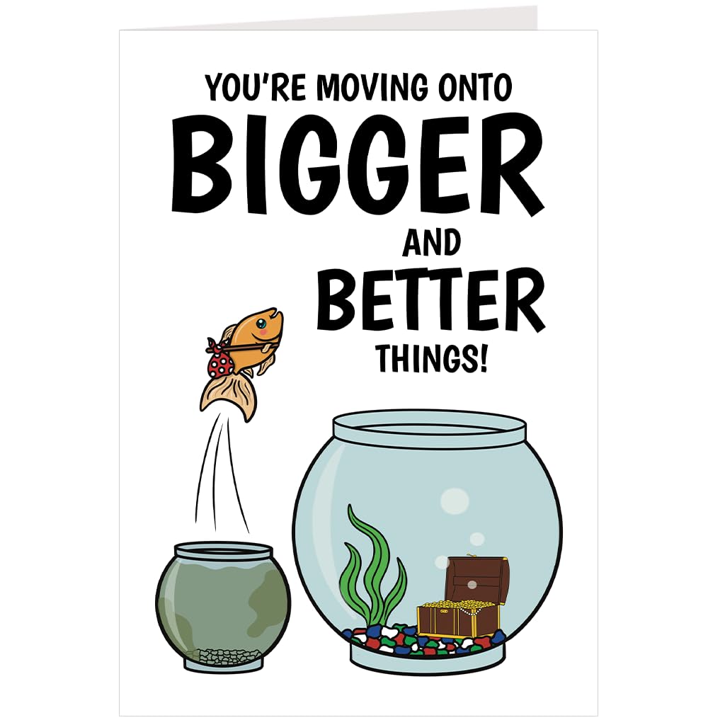 Leaving Card for Colleagues - Funny New Job Card - Blank Inside - Large A5 Size with Envelope - Leaving Work Card for Women or Men from Friends