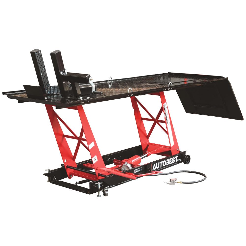 Table levage moto pneumatique 450 kg - Hauteur de levage de 175 à 700mm