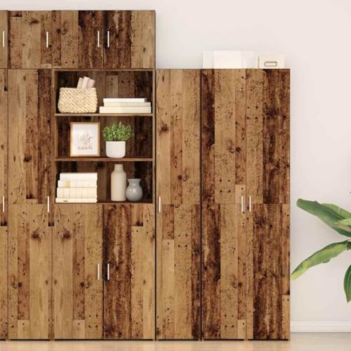 QZZCED Alacena Madera Vieja Aparador Alto con Estante, Armario de Almacenamiento para Organización del Hogar 30 x 42.5 x 185 cm Madera contrachapada